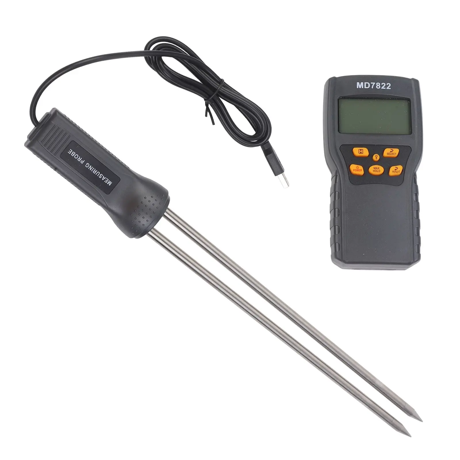 

For Grain Moisture Meter Detector Hygrometer W/LCD Display Handheld Portable Meter -10°C-60°C Humidity 0-70% RH Testing Supply