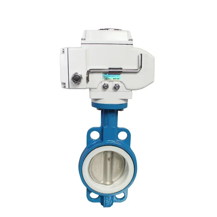 4-20ma التحكم في تدفق المياه الحديد الزهر 2/3/4/6/8/10/12/24 بوصة رقاقة نوع المحرك الكهربائي بمحركات صمام الفراشة