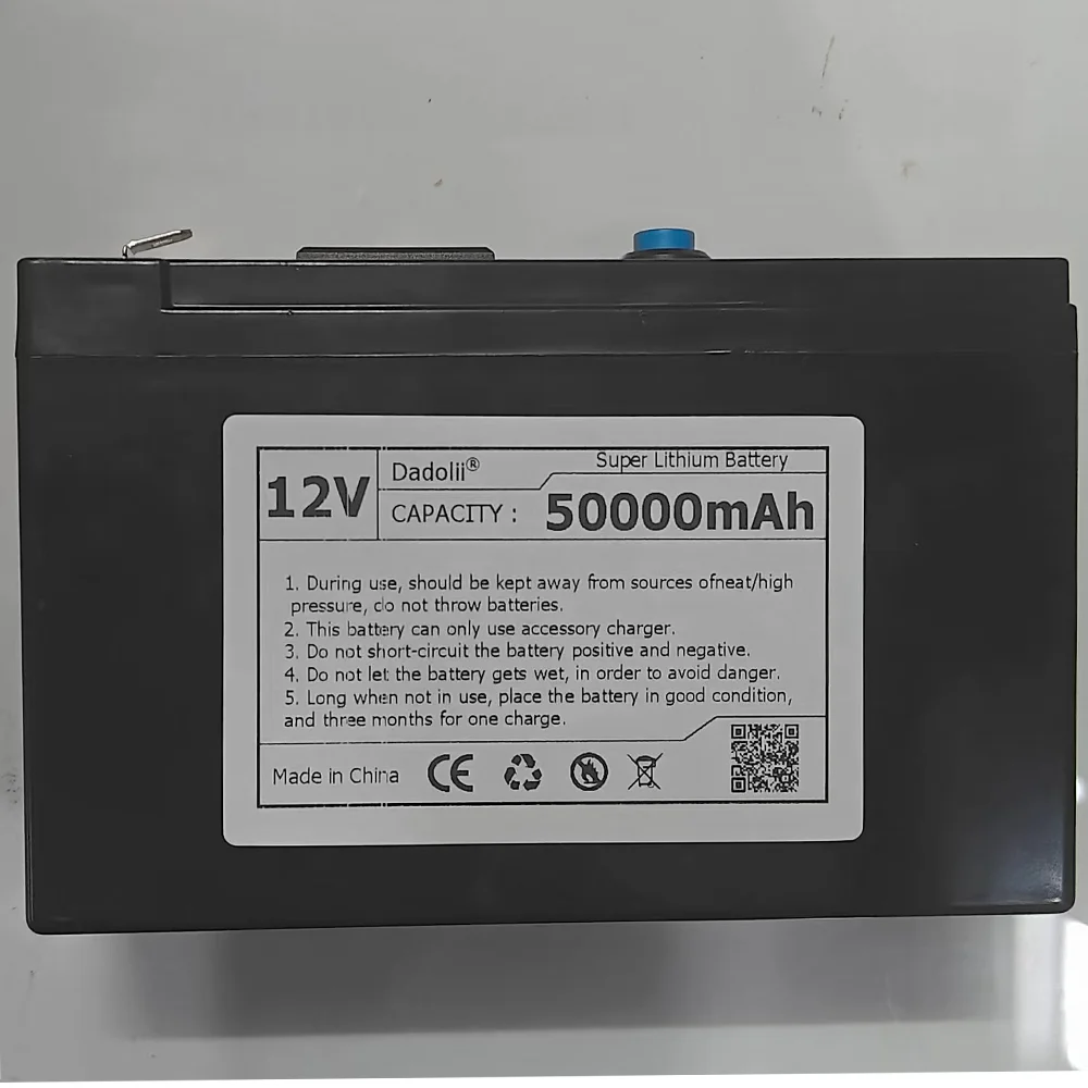 

12V 50Ah 18650 Lithium Battery Pack Rechargeable for Solar Energy Electric Vehicle with 12.6V 3A Charger