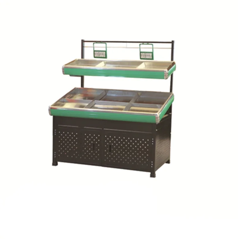 

YD-V011 Sell Well Supermarket Shelf Stainless Steel Vegetable Rack Fruit Display Gondola Shelves For Sale