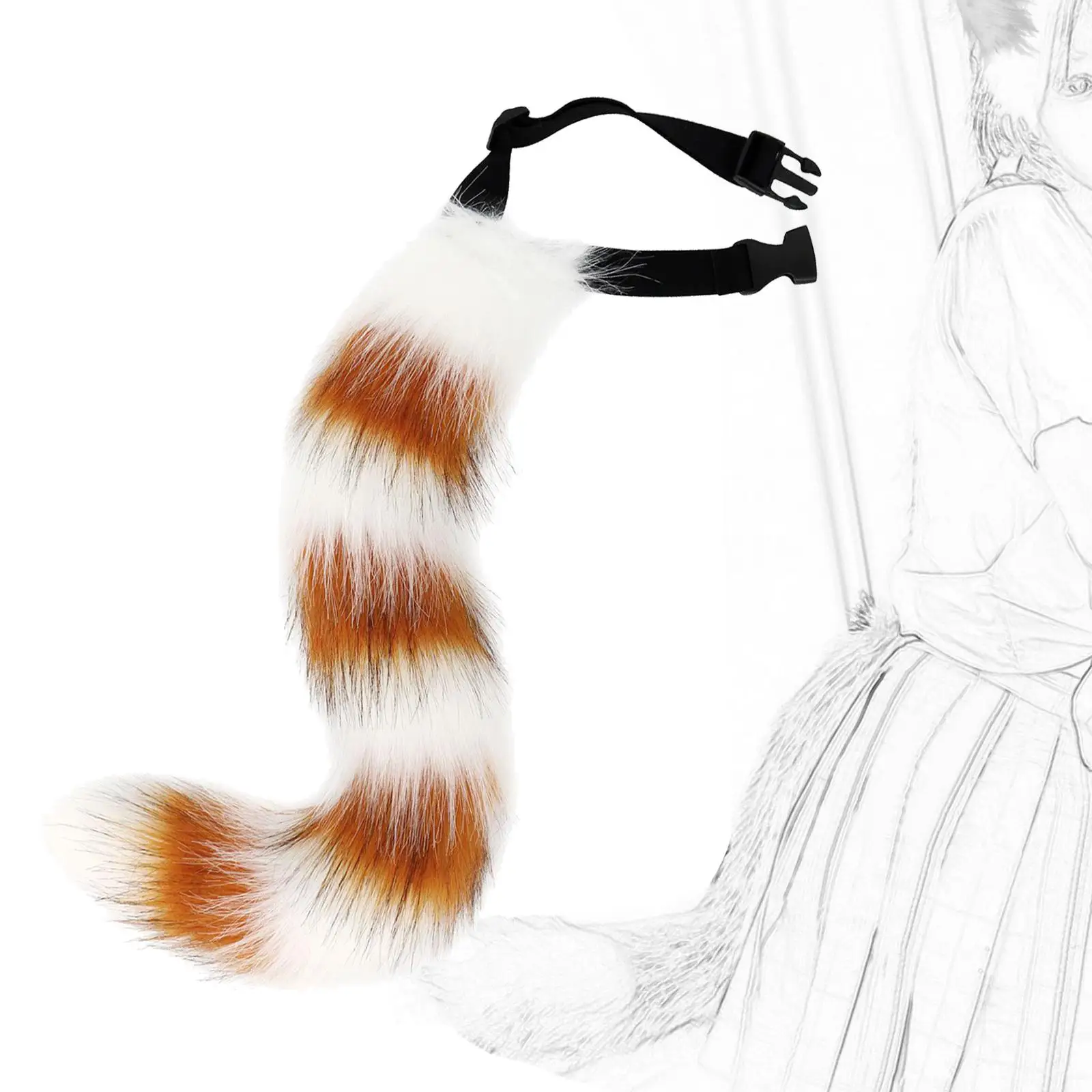 Rekwizyty do cosplayu zwierząt z miękkim ogonem, akcesoria do kostiumów cosplay anime na bal.