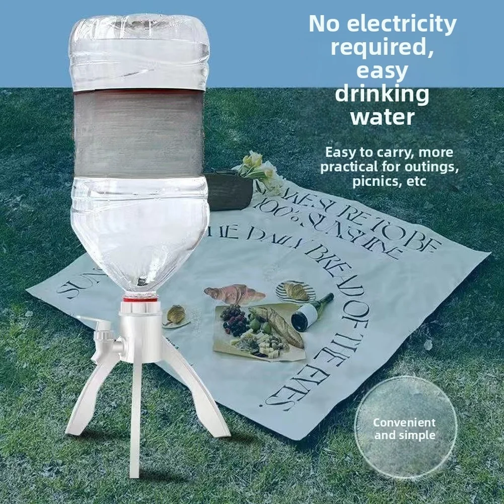 5L Water Dispenser Stand with Faucet Bracket and 3 Connectors for Various Bottle Sizes Suitable for Home Office