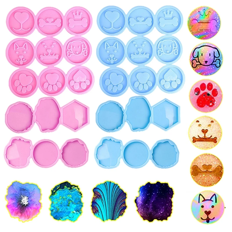 E0Be Phone Grip Stampo Resina epossidica sul stampo superiore 15 cavità silicone irregolare supporto rotondo supporto per