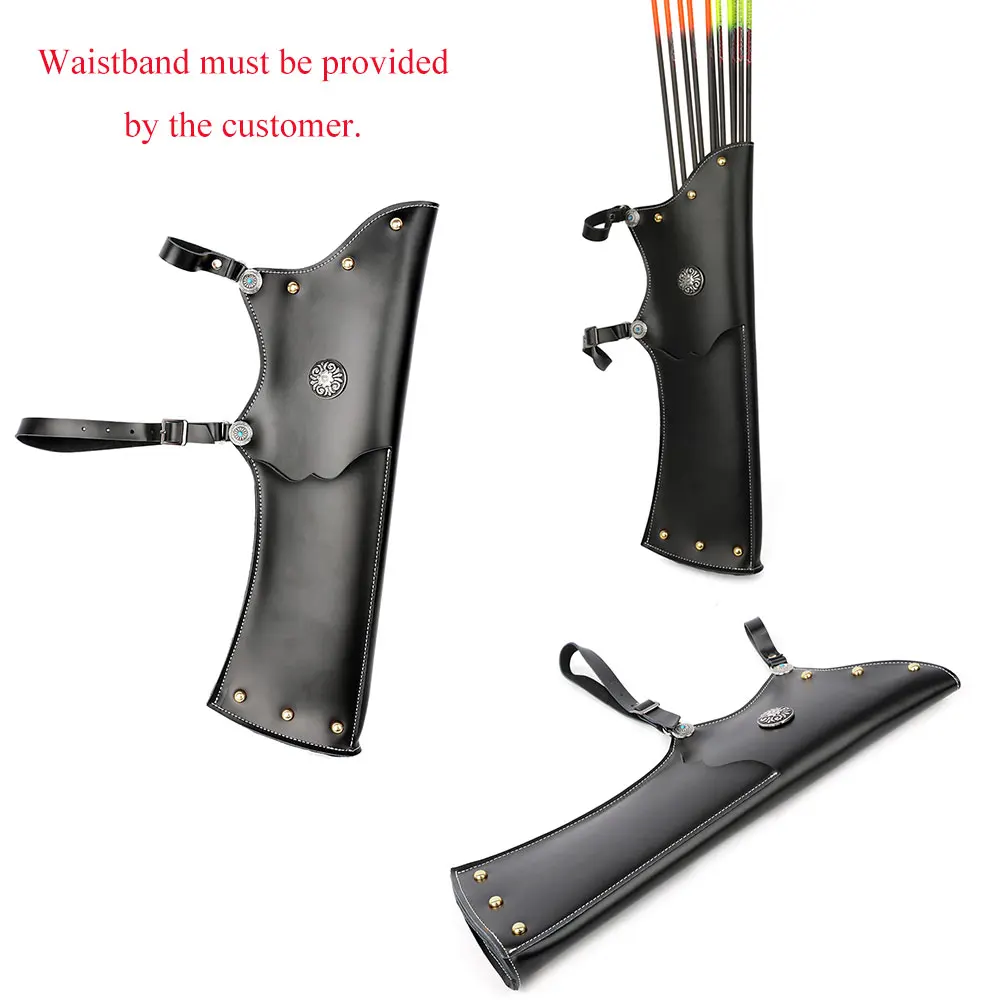 Archchery Ming-style Arrow Quiver Second-layer Cowhide Can Hold 18 Arrow Durable Recurve Compound Bow Hunting Shooting Accessory
