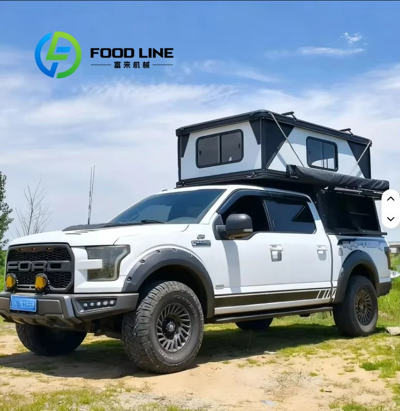Customized Camper For Pickup Truck Pop Up 4X4 Travel Camper Anti‑Snow Load Design For Cold Winter Camping, Camper For Truck