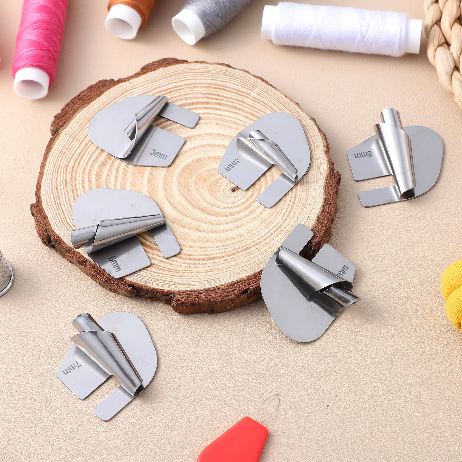 

6 Pcs Machine Hemming Foot Presser Binder Set Metal Rolled Hem Universal Guide Sewing Presser Binder Attachment