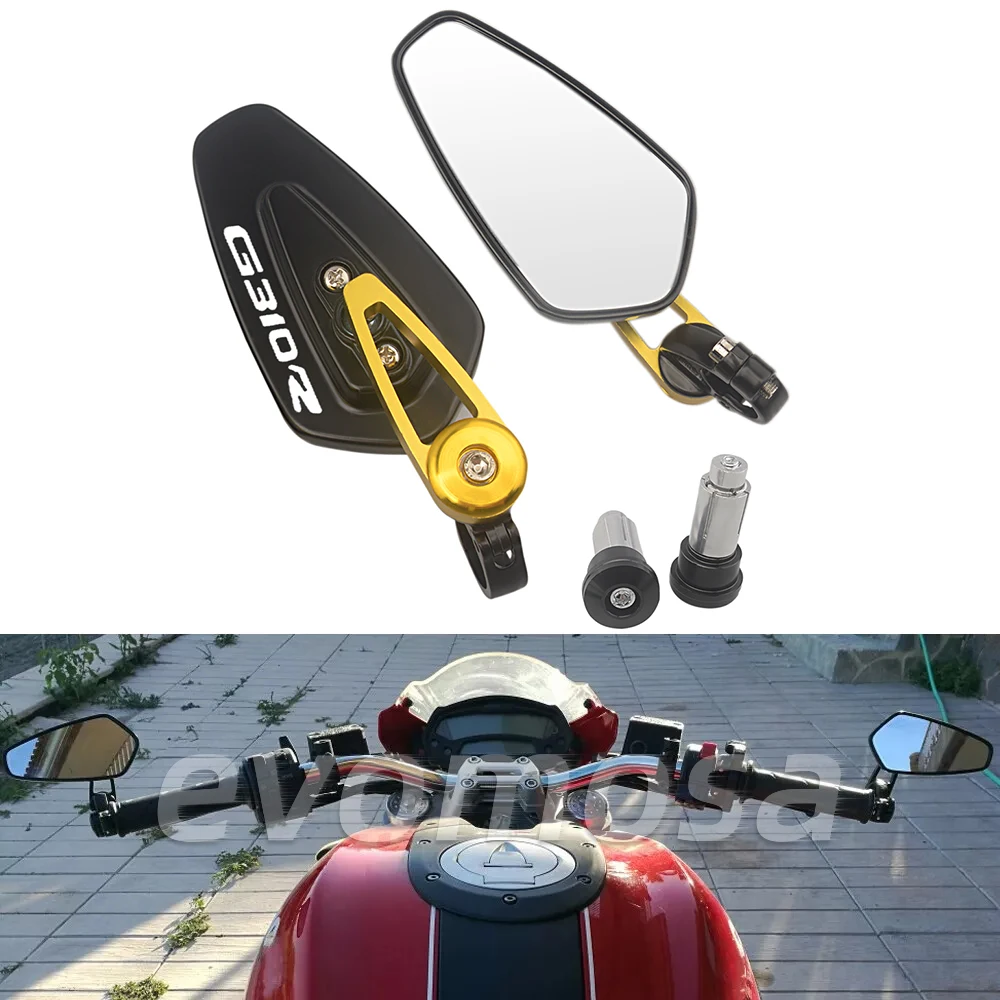 1 Pair Motorcycle Rearview Mirrors Universal Scooter Bar Handlebar Mirror For BMW G310R G310 GS G 310 GS G310 R G 310R G310GS