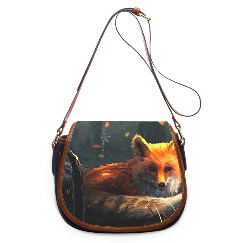 fox animal print new fashion Women Crossbody Bag Luxury Handbags Women Bags Zipper Shoulder Bag women shoulder bag