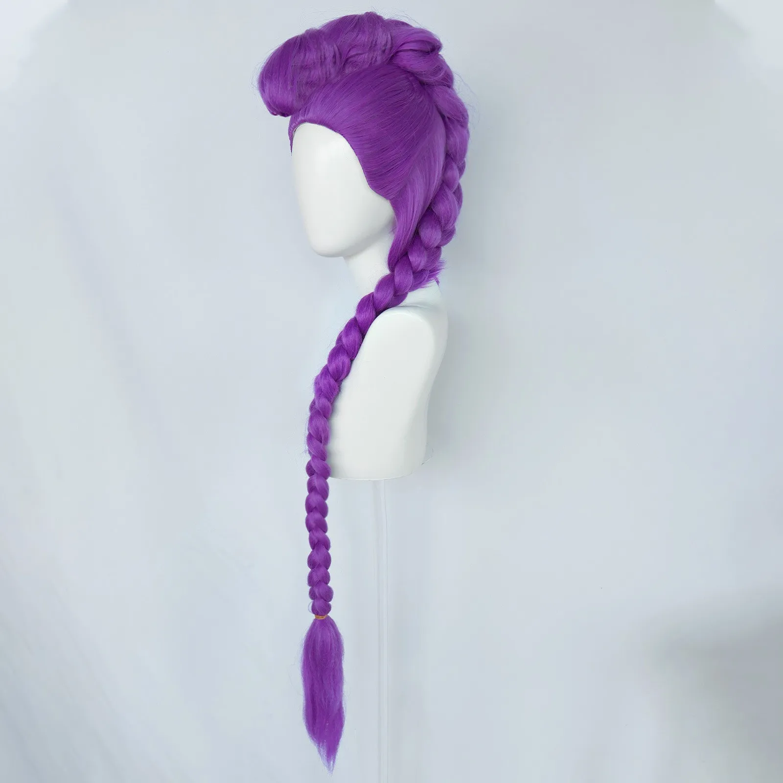Peruca cosplay estilo Skpop Rumi – Clipe de garra de tigre trançado rabo de cavalo cabelo de anime para mulheres