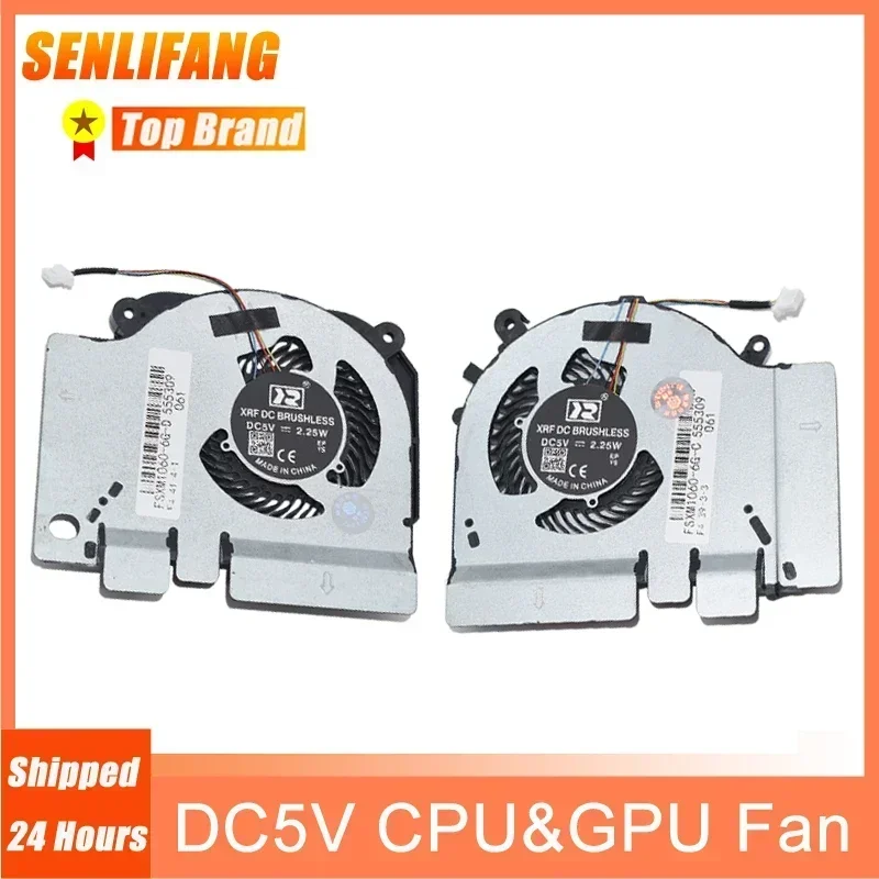 For Xiaomi Mi Gaming Notebook 5V 12V 171502-AA AD AB AK AM GTX1050 1060 RTX2060 EG75071S1-C010/C020-S9A Laptop CPU Cooling Fan