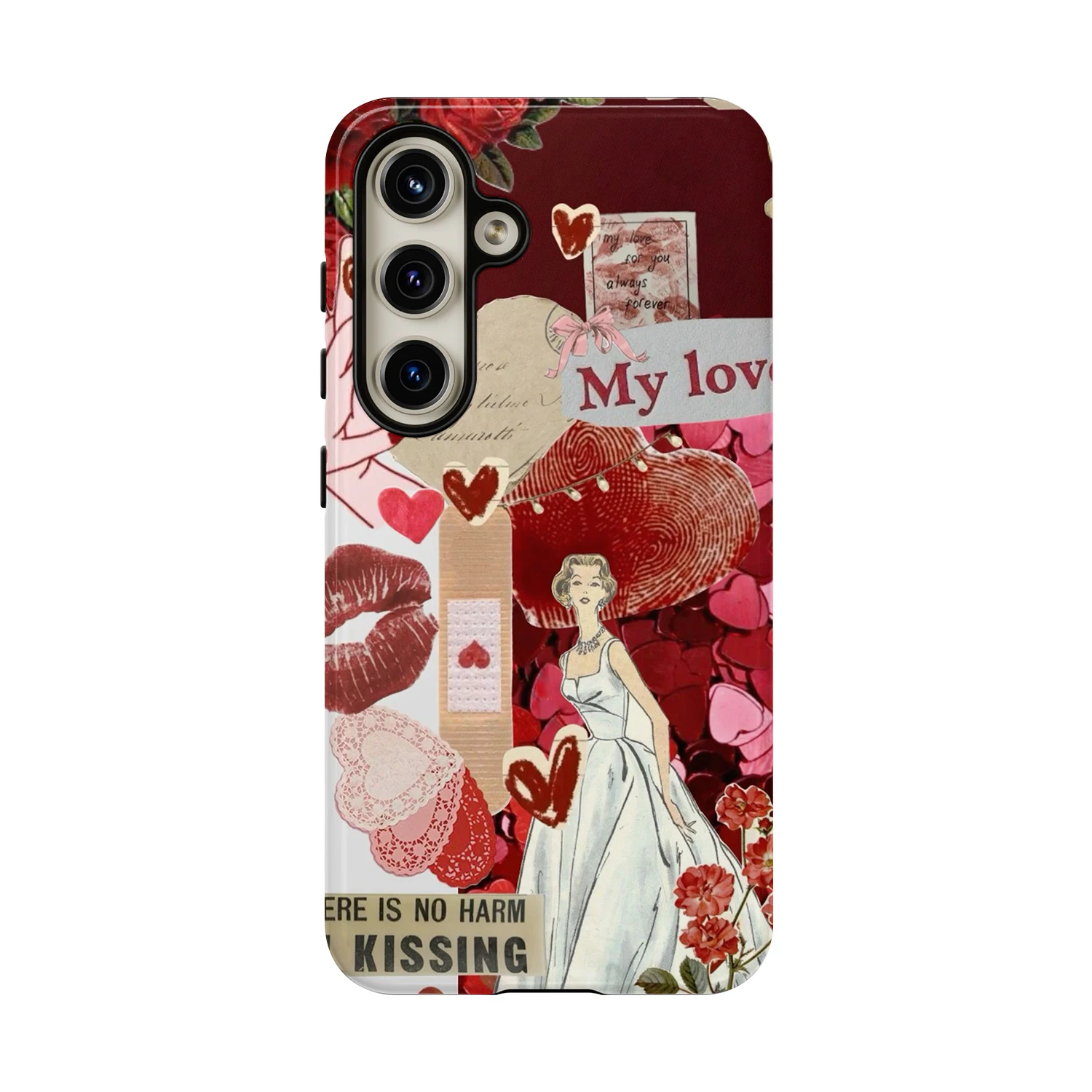 Чехол для телефона Valentines Red Lips для Samsung Galaxy S5 S4 S23 S22 S21 S20 A13 A14 A15 A16 A23 A25 A32 A35 A52 A53 A54 A55 A71 5G