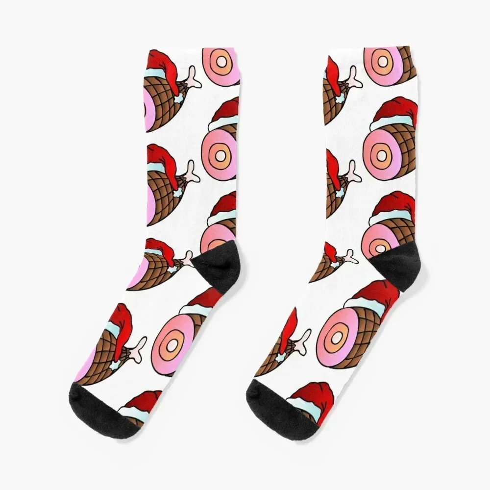 

Christmas Santa Hat Ham Socks aesthetic Hiking boots Socks Ladies Men's