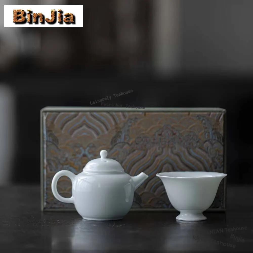 

Chinese Misty Blue Porcelain Tea Set Complete Set Japanese Tea Ceremony Set Tea Maker Teapot and Tea Cup Set Cha Collection Gift