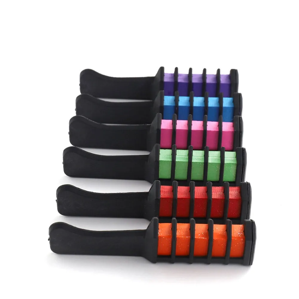 Temporary Hair Chalk  Powder With Comb Salon Hair Mascara Crayo Disposable hair dye comb, dedicated hair dye accessories