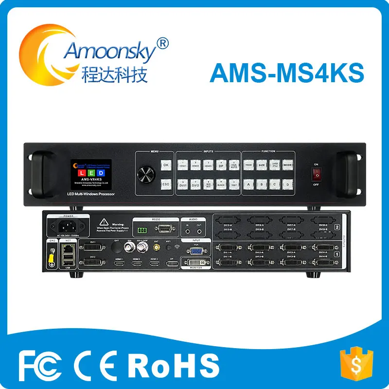 

MS4KS Multi-Window Splicer 4K LED Video Processor Windows Arbitrary Scaling And Roaming 4 Channels 8 DVI Expanding SDI Input