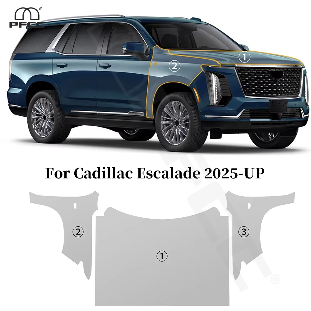 Pre-cut Clear PPF For Cadillac Escalade 2025-UP TPU Car Paint Protection Film Anti-scratch Resistant Invisible Repairable Cover