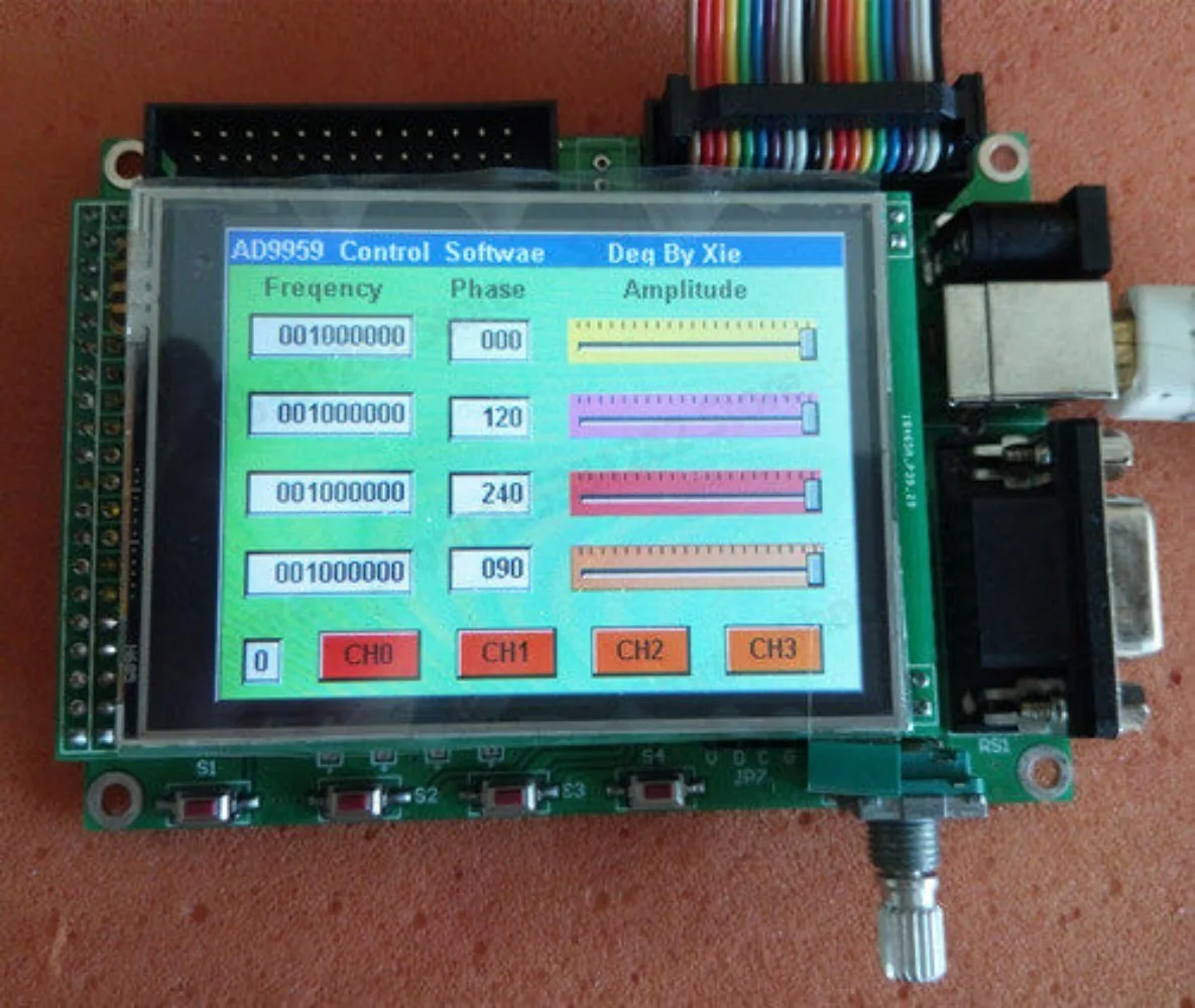 AD9959 Multi Channel DDS Module STM32 GD TFT Touch Screen Rotary Encoder Control