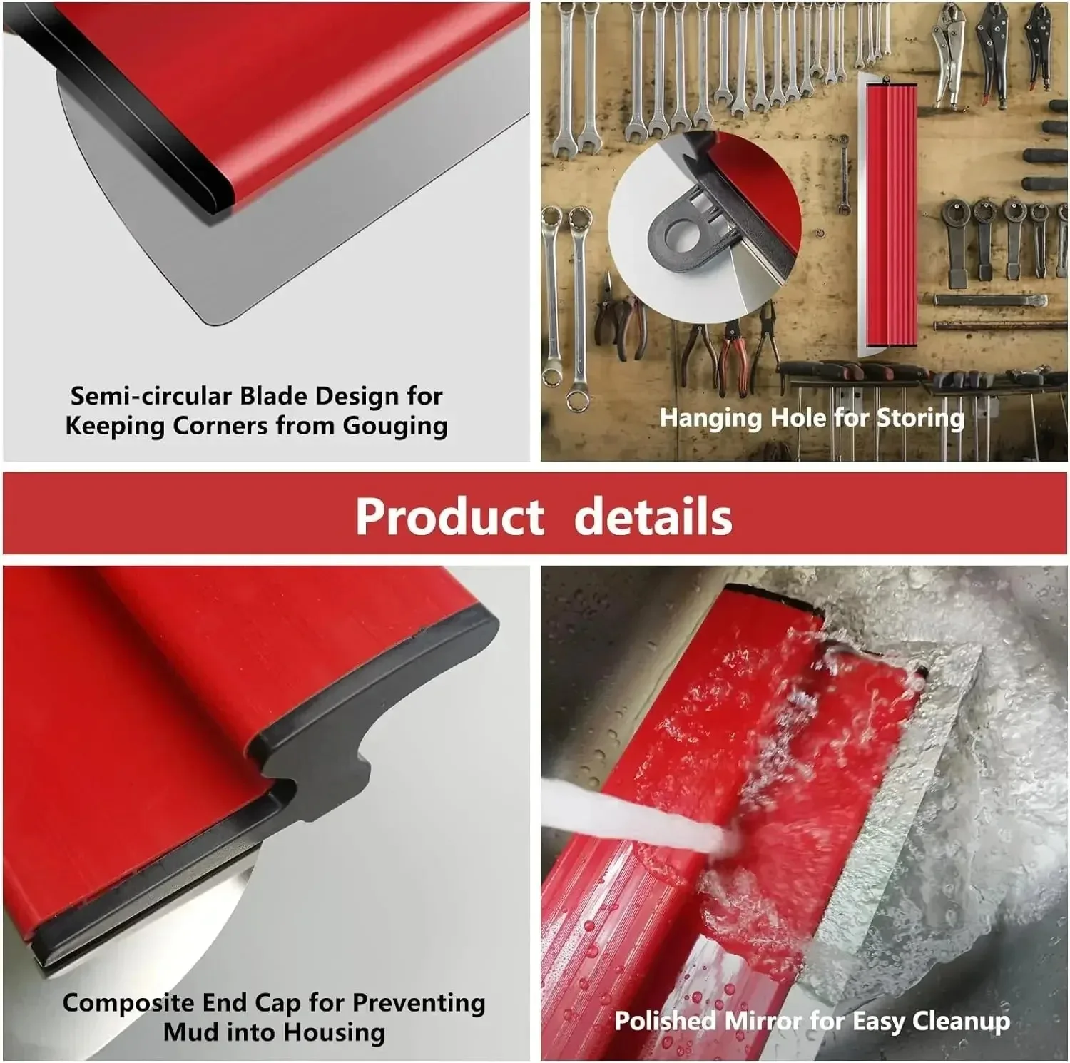 25cm/40cm Drywall Smooth Trowel Brush Stainless steel putty leveling scraper tool wall scraper putty scraper leveling tool