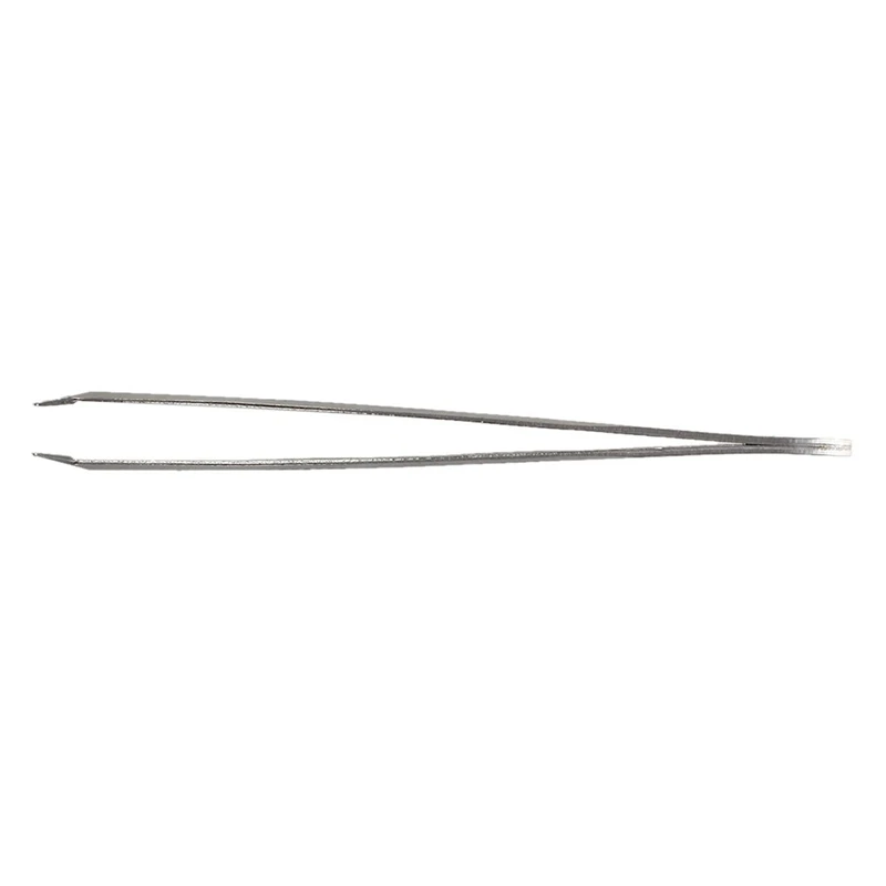 2X Silver Tone Stainless Steel 3.5 Inch Length Tweezer For Eyebrow