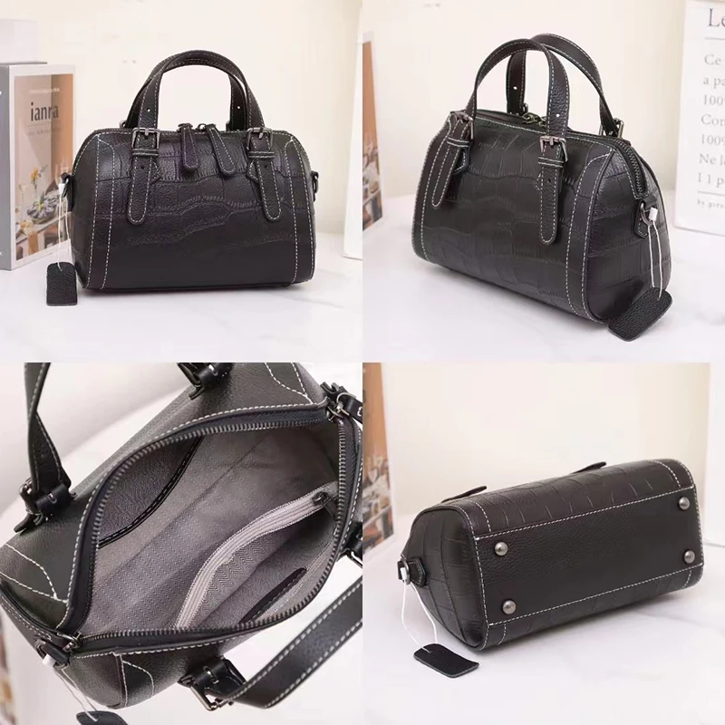 Borsa a tracolla portatile da donna in vera pelle di grande capacità di lusso classica borsa da pendolarismo a tracolla Versatile di moda