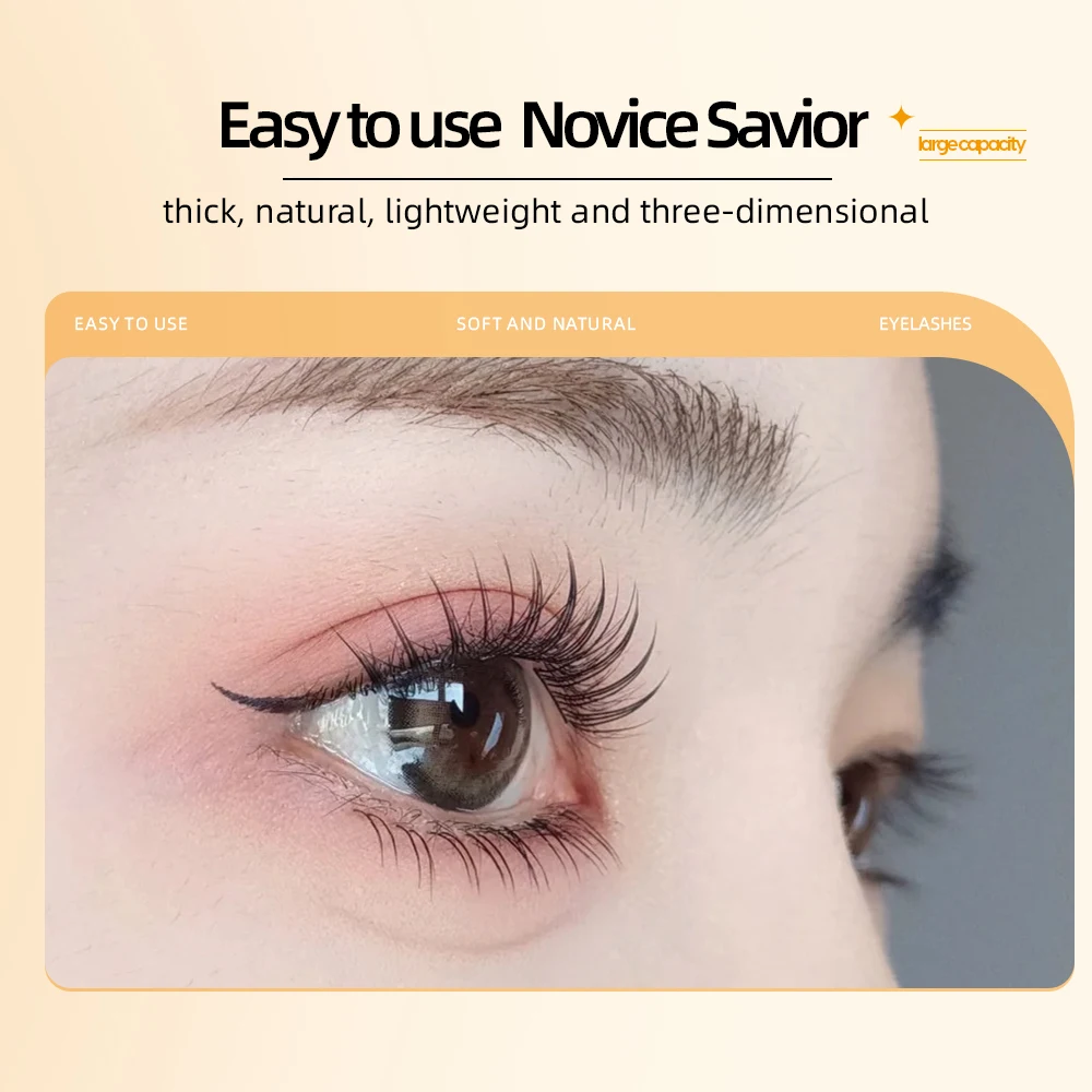 Yelix-Grappes de cils naturels, DIY Manga Lashes, Transparent Terrier Strands, Soft False Eyelashes, 03Makeup