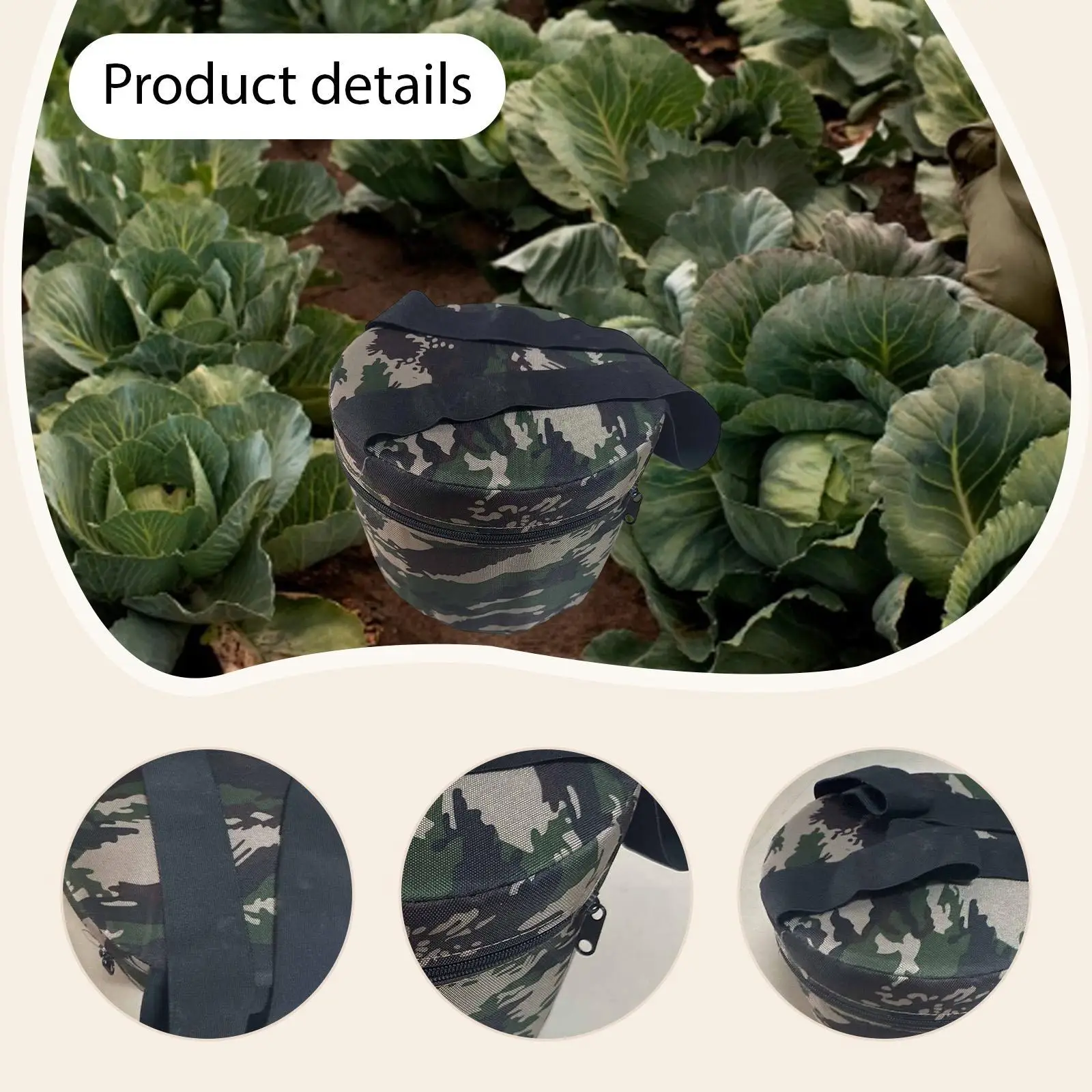 Wearable Garden Stool Small Round Stool with Elastic Strap Lightweight Portable