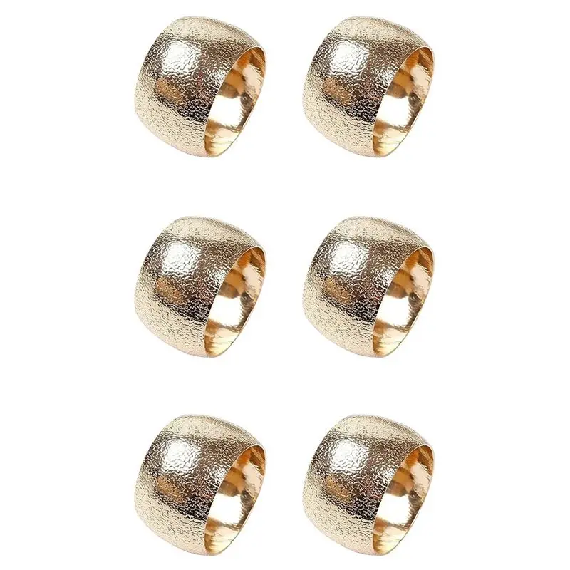 M12K-6 PCS Elegant Wedding Napkin Holder Rings Perfect For Table Decor Celebrations Parties