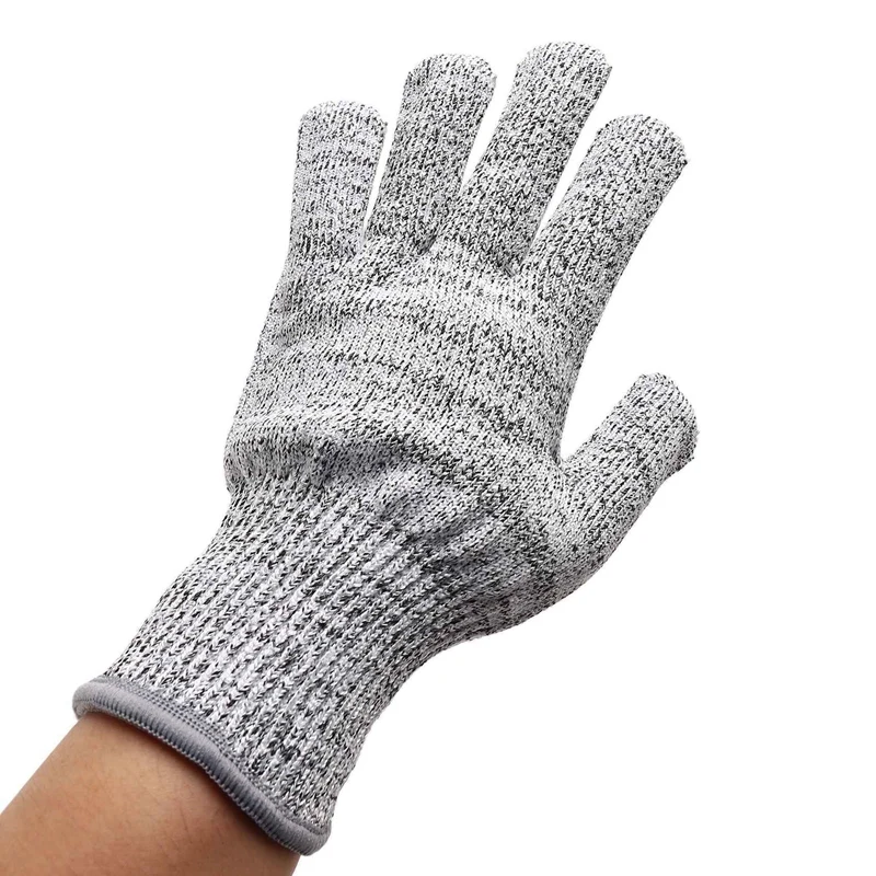 TCES-4 Pairs Cut Resistant Gloves Food Grade Level 5 Hand Protection,Kitchen Cut Gloves For Oyster Shucking(Medium)