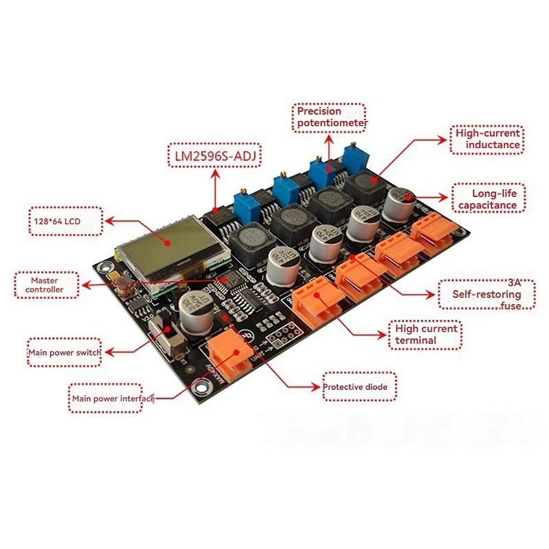 多機能デジタル電源モジュール,1.5v-30v dc,lm2596