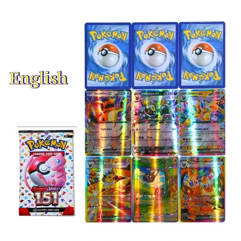 40 Stuks Engels Pokemon Kaart 151 Bestemming Rivalen Prismatische Astral Radiance Engels Zon Maan Booster Battle Transactie Kaart Gift