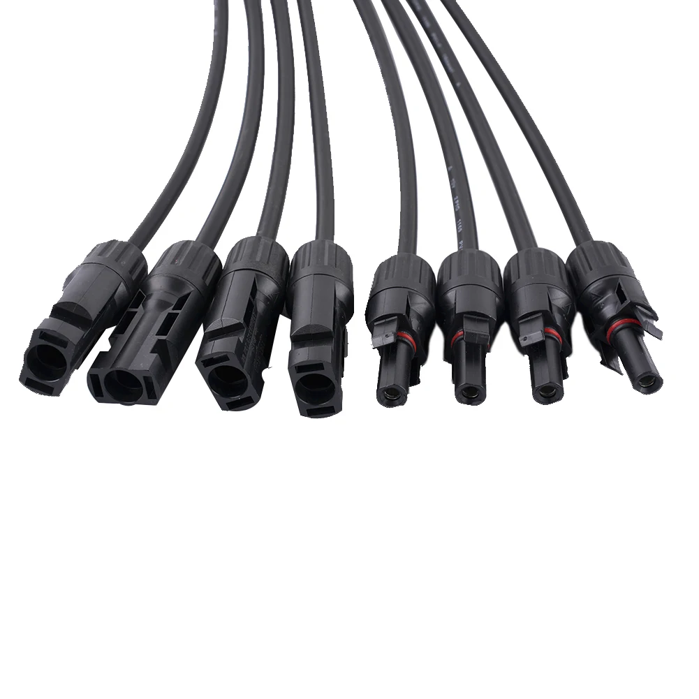 

Compatible with Blocking/Bypass Diodes Solar PV Panel Y Branch PV Male Connector + Female Adapter Cable Connector