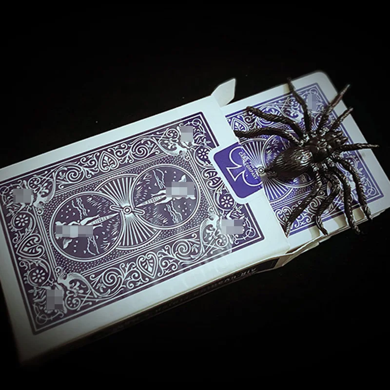 

Spade Spider by Shawn Lee Magic Tricks Spider Vanishing Appearing Magia Close Up Street Prank Card Illusions Gimmicks Props Toys