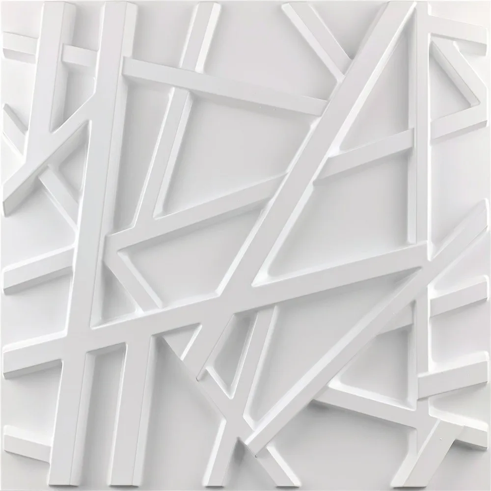 3D Textured 3D Wall Panels Carved Wood Geometric Diamond Wall Sticker Non Self-Adhesive Outdoor Mural Wall Panel Bedroom