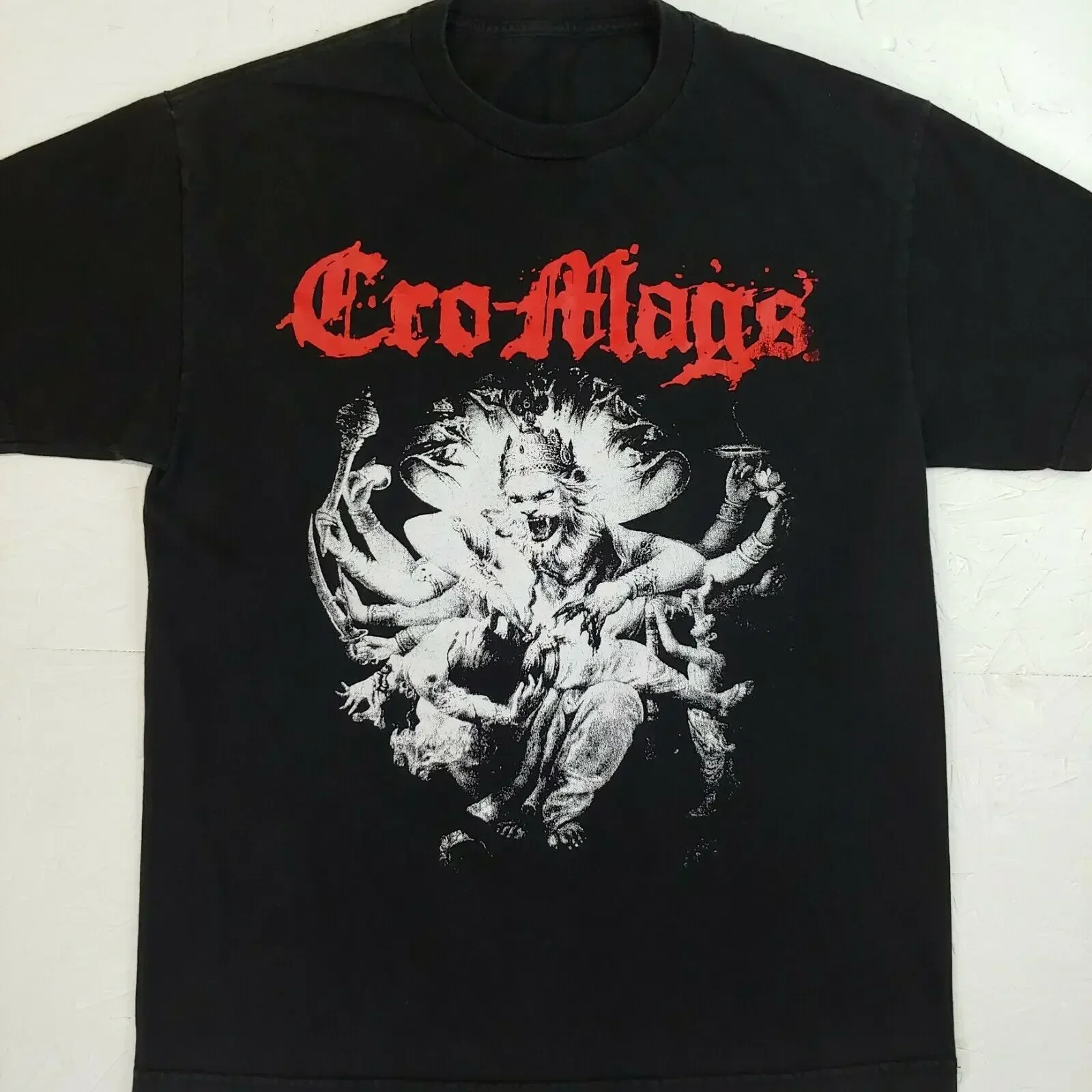 Футболка Cro-mags большого размера, Shiva croms, музыка, Хардкор, панк, York2024, высокое качество, брендовая футболка, повседневный принт, 100% хлопок