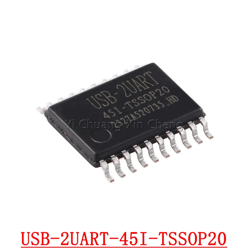 Circuito integrado de Chip IC dedicado UART, puerto de serie Dual, USB, USB-2UART-45I-TSSOP20, 5 piezas