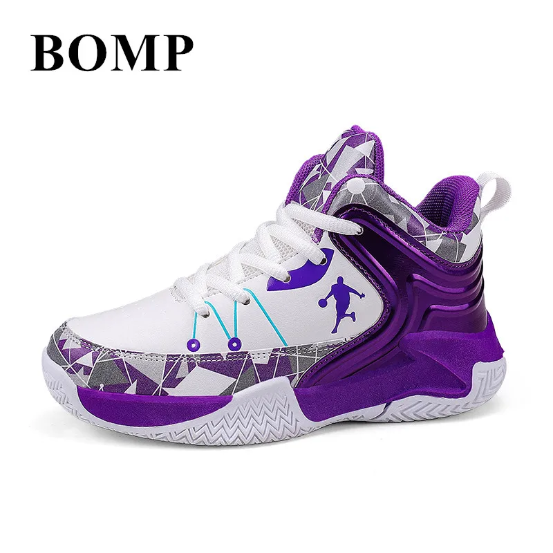 

Spring Brand Kids Basketball Shoes Outdoor Non-Slip Children Sports Shoes High Top Basketball Sneakers Boy Basket Trainer Shoes
