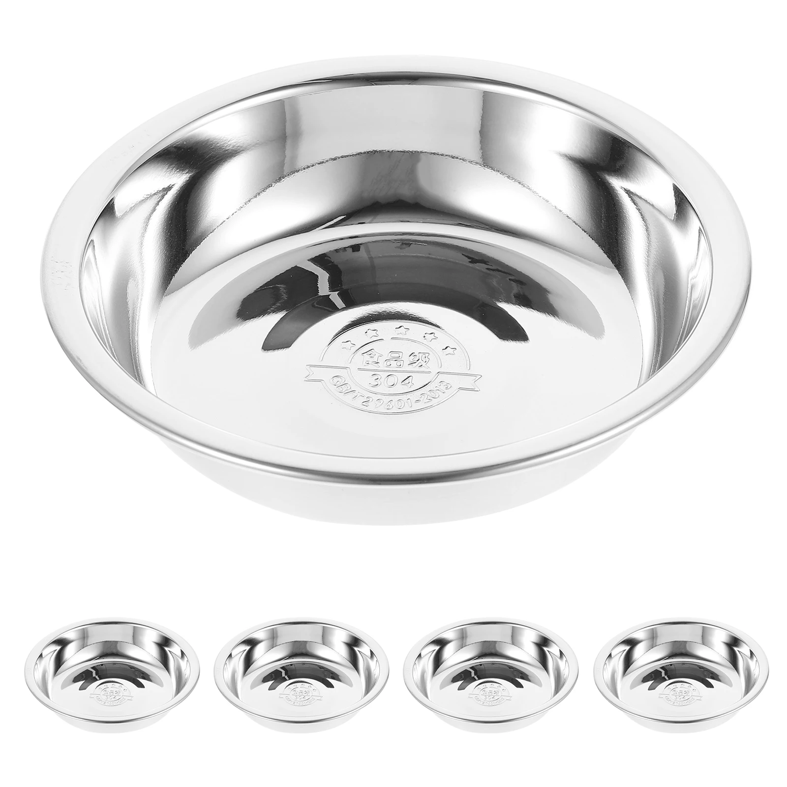 

5Pcs Stainless Steel Cat Bowl Non Slip Design Pet Food Container Safe for Pets Durable Reusable Dog Bowl Pet Supply