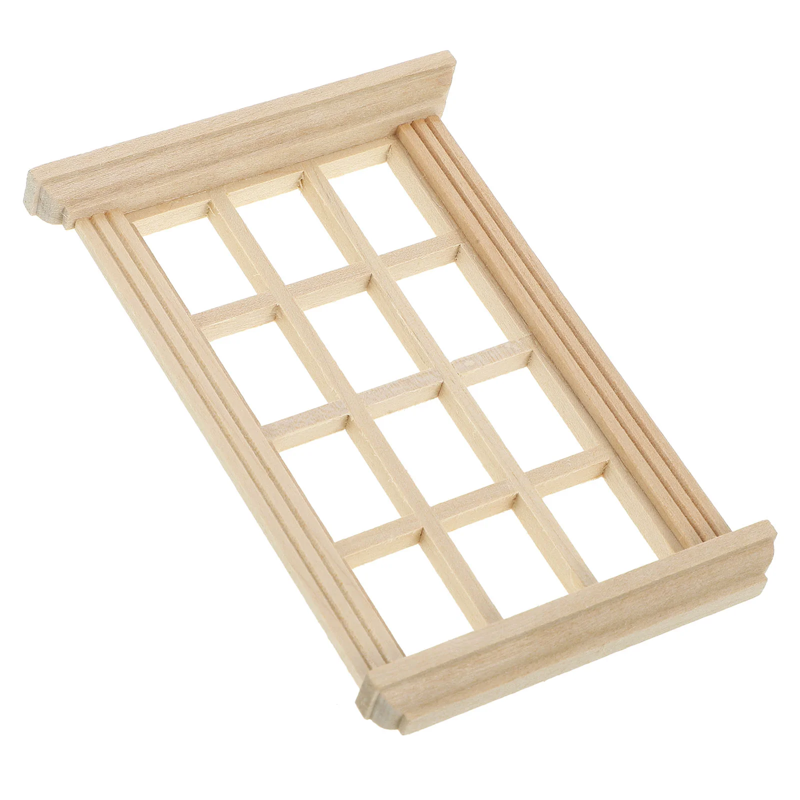 

House Model Window Frame Decor Furniture Wooden Accessories Mini Blank Miniatures