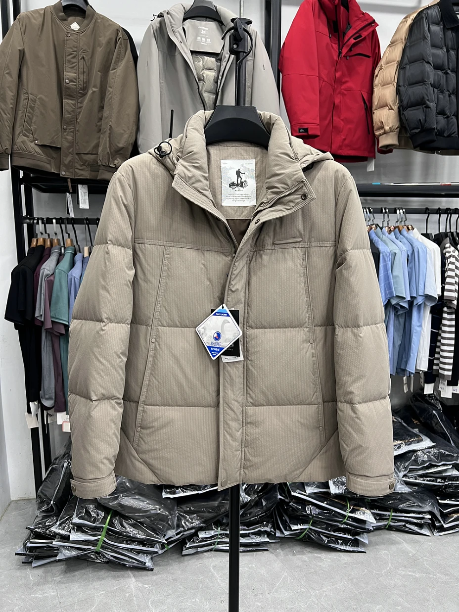 

Мужская простая прямая куртка-пуховик приталенного кроя, теплая, базовая, для повседневной носки, зимняя верхняя одежда, длинная, на молнии