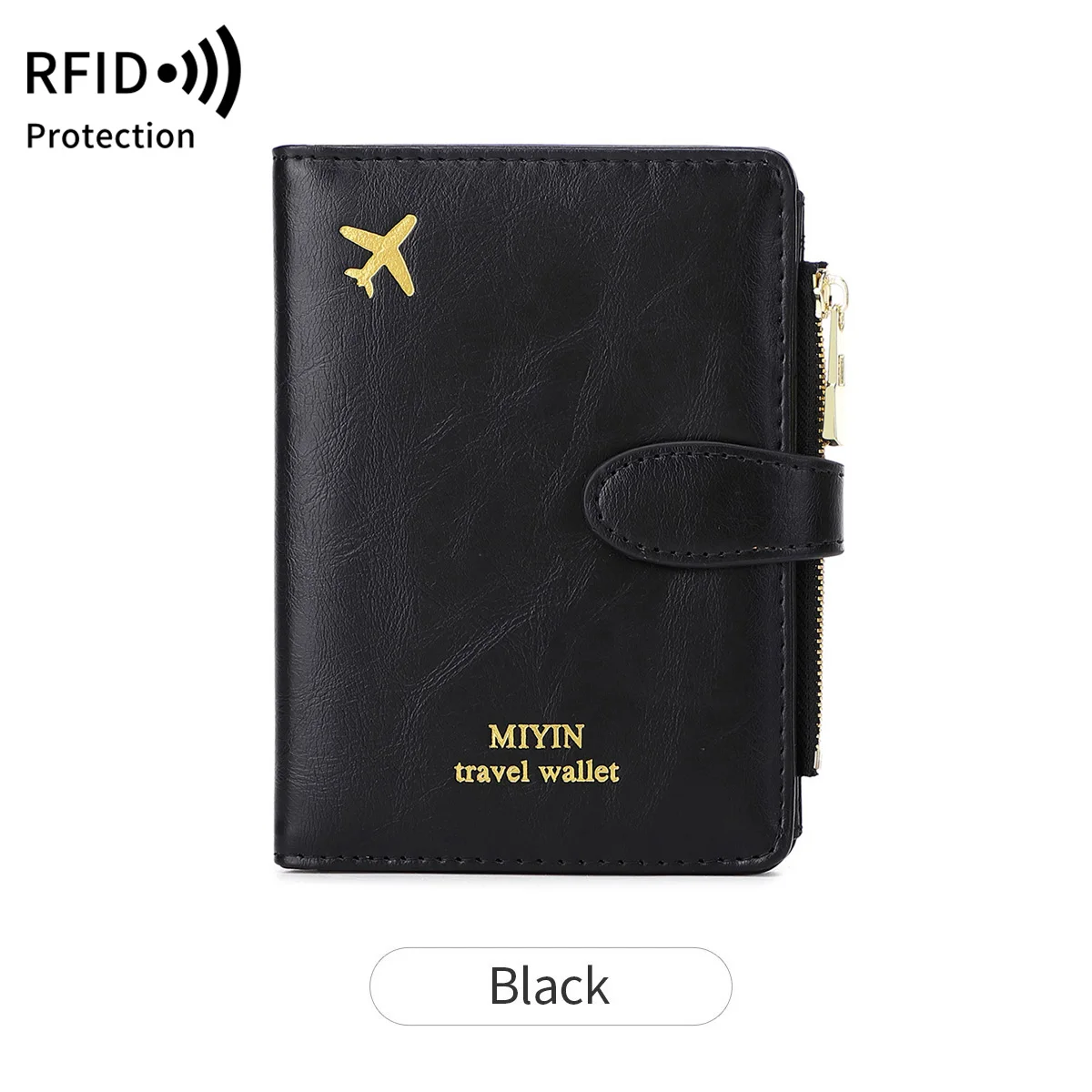 Multifunctionele RFID antidiefstalborstel paspoorttas modieuze paspoortclip met meerdere kaartsleuven PU-leer portemonnee met grote capaciteit