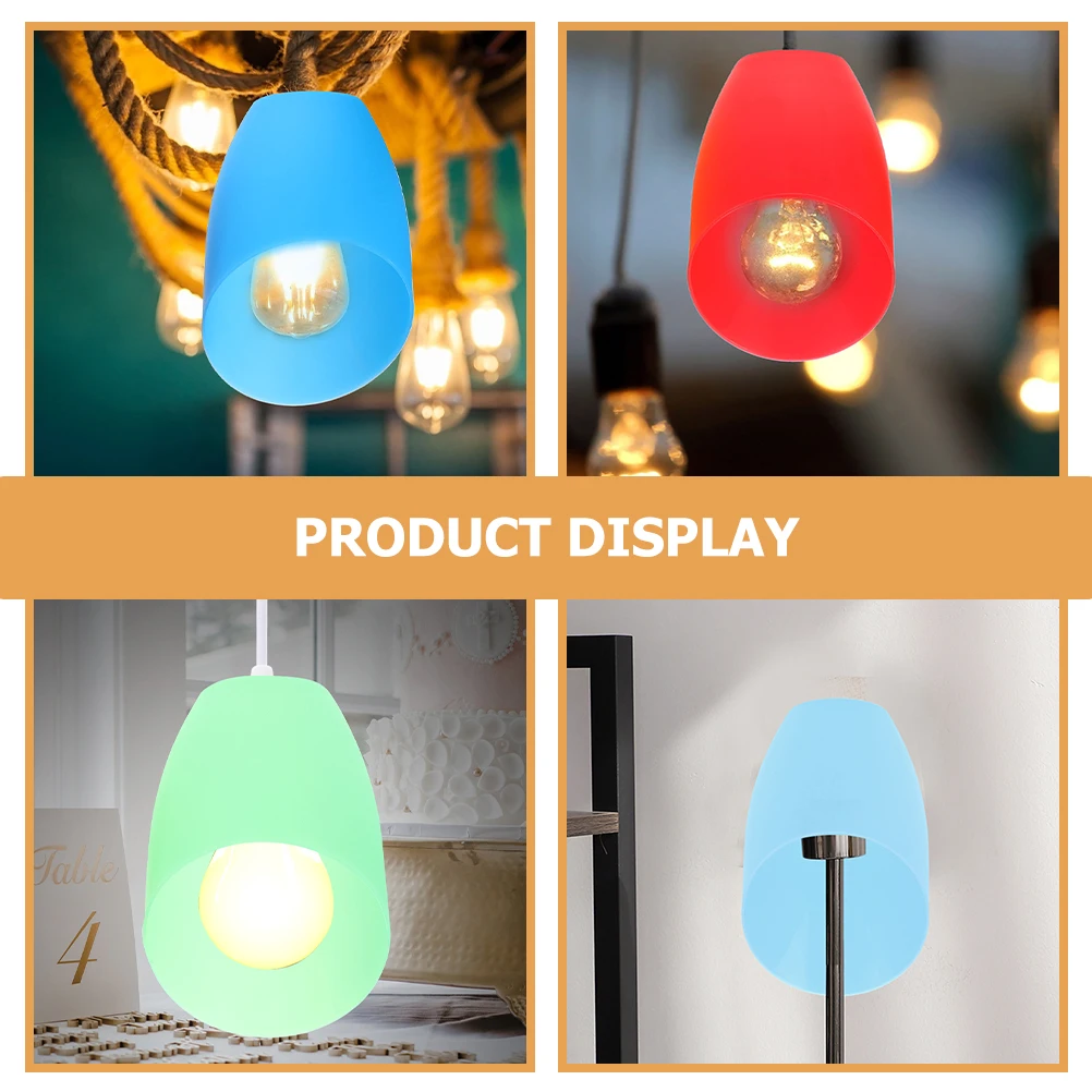 

6 Pcs Horseshoe Lampshade Plastic Covers 40mm White Red Blue Yellow Replacement Shades for Table Floor Hanging Wall