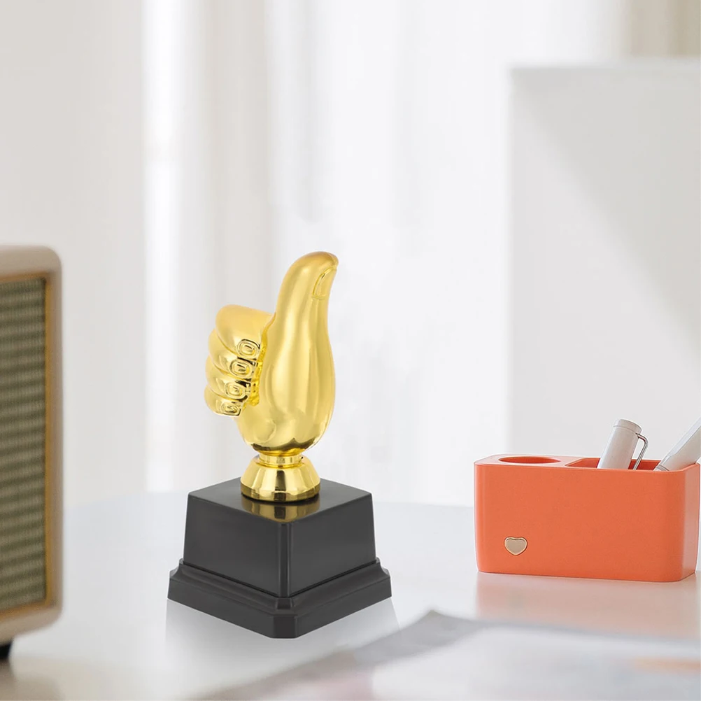 

2pcs Thumb Award Decor Plastic School Reward Bright Color Funny Competition Cheer Trophy Party Award Small