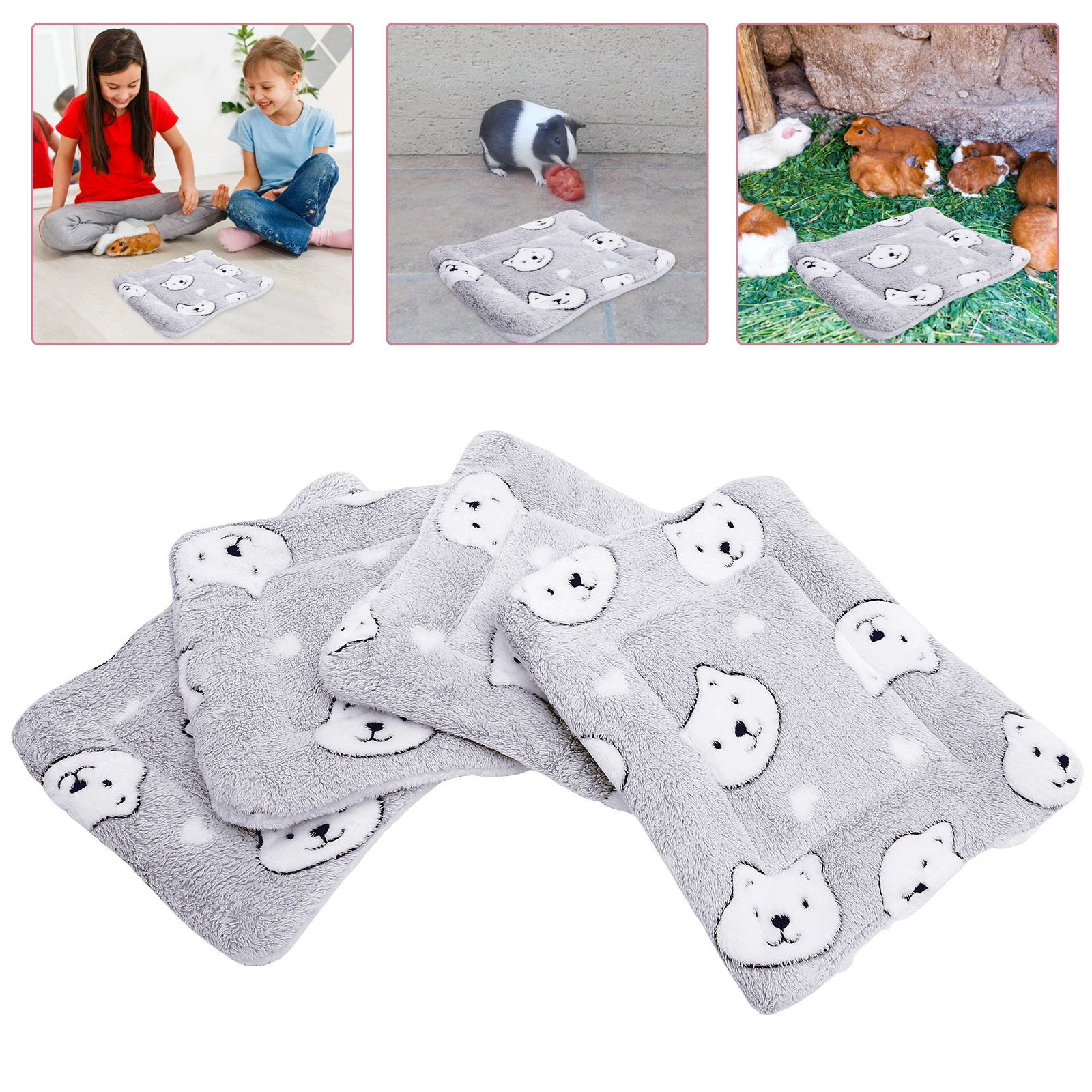 

4 Pcs Pet Blanket Small Animal Bedding Washable Sleeping Pad Cloth Animals Mat Hamster Blankets