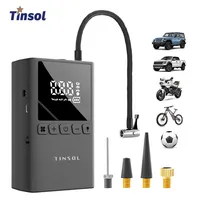TINSOL Bomba de aire portátil para bicicleta eléctrica Inflador de neumáticos inalámbrico de 150PSI adecuado para bicicletas, pelotas, motocicletas y automóviles