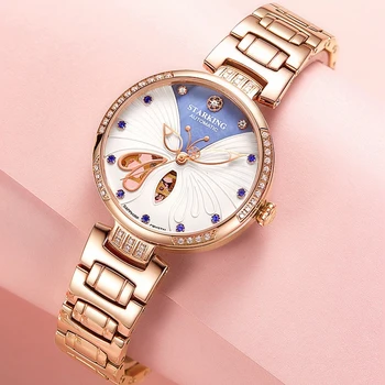 Montre Femme new women watches luxury top brand butterfly skeleton design ladies automatic mechanical watches women watch