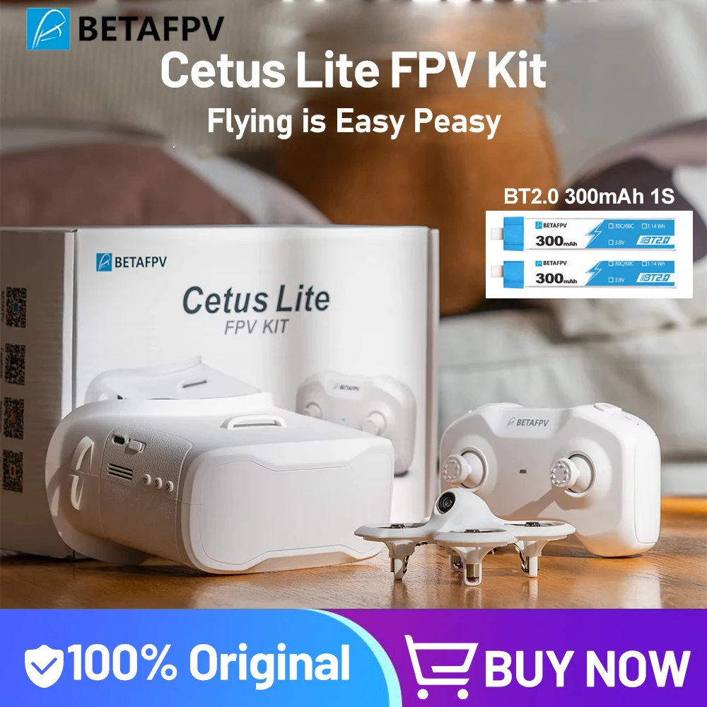 

BETAFPV Cetus Lite Kit /FPV Kit RC Quadcpoter Drone with BT2.0 300mAh 1S Battery Frsky D8 Receiver LiteRadio 1 Radio Transmitter