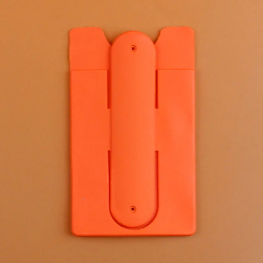 JCD Silicone Business Credit Pocket Adhesive Women Men Cell Phone ID Card Cover Mobile Phone Holder Card Case Sticker Bag