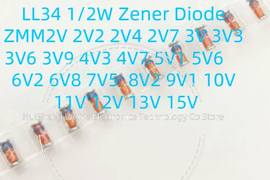 100Pcs Ll34 1/2W Ze…