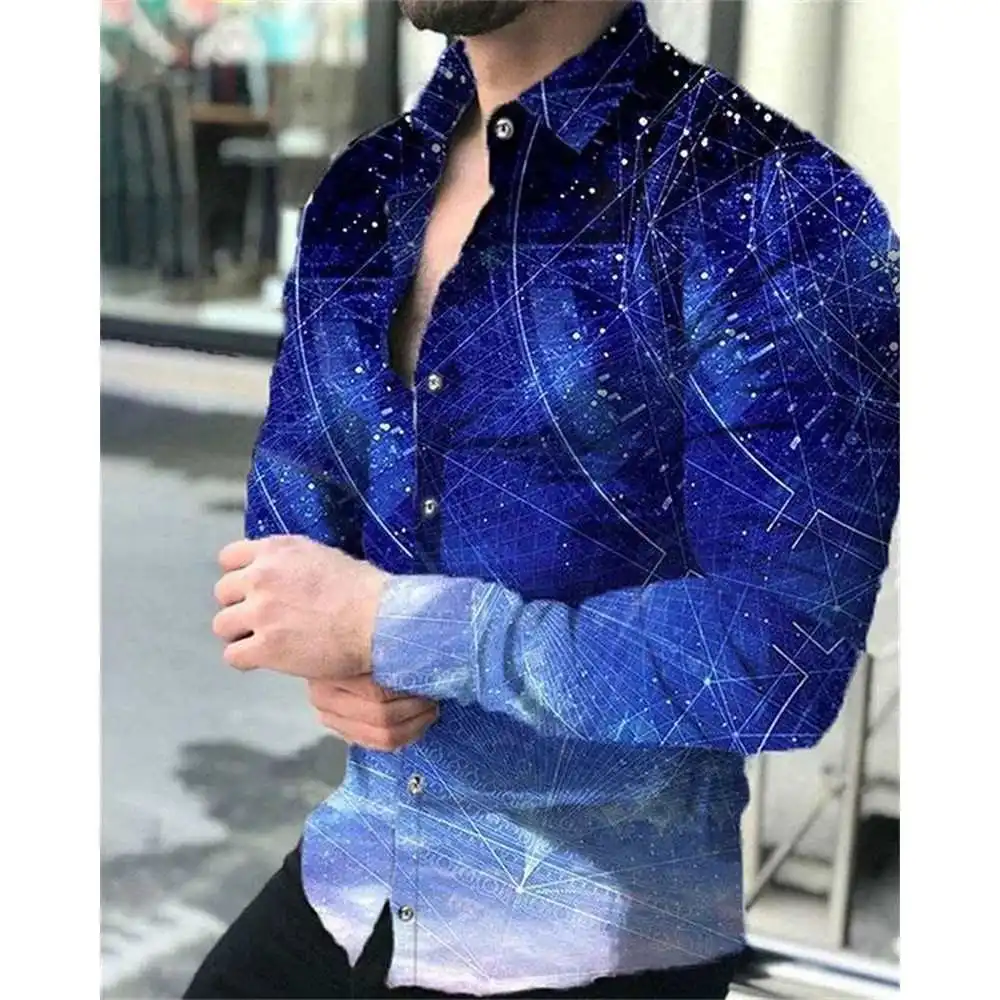 

Digital Print Long Sve Casual irt 3D Printed Comfortable Cotton Summer Ice Sensation Leisure Faion for All Ages