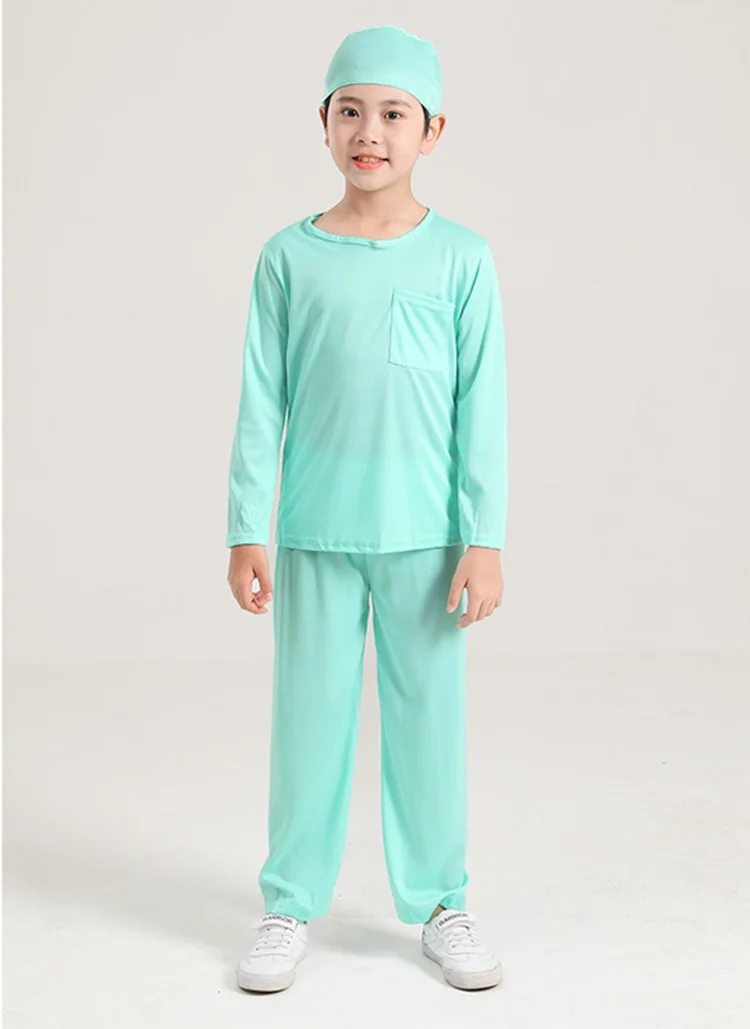 Uniforme de Cosplay de Médecin Professionnel pour Garçon et Fille, Costume d'Halloween pour Enfant avec Accessoires